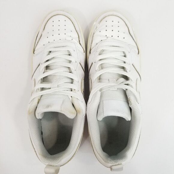 Nike Court Borough Low 2 Triple White Sneakers. Size: 7Y or Women's Size: 8.5 - Picture 7 of 10
